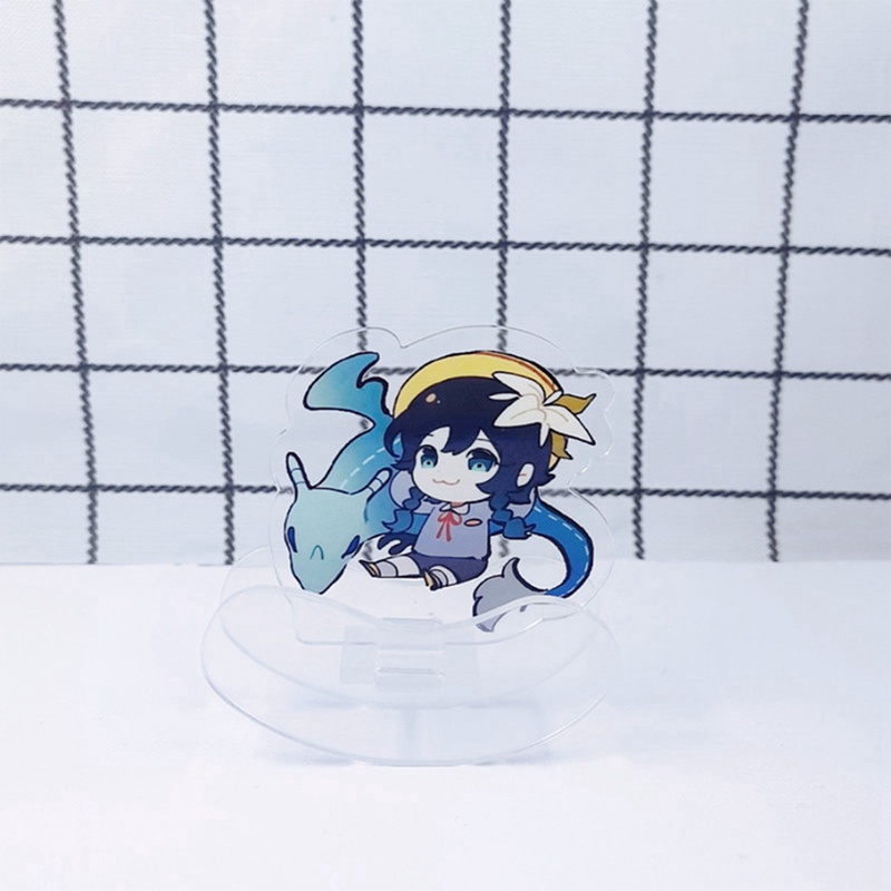 Mô hình nhân vật Genshin đứng bằng acrylic trang trí bàn