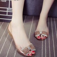 Giày nơ đen viền trắng