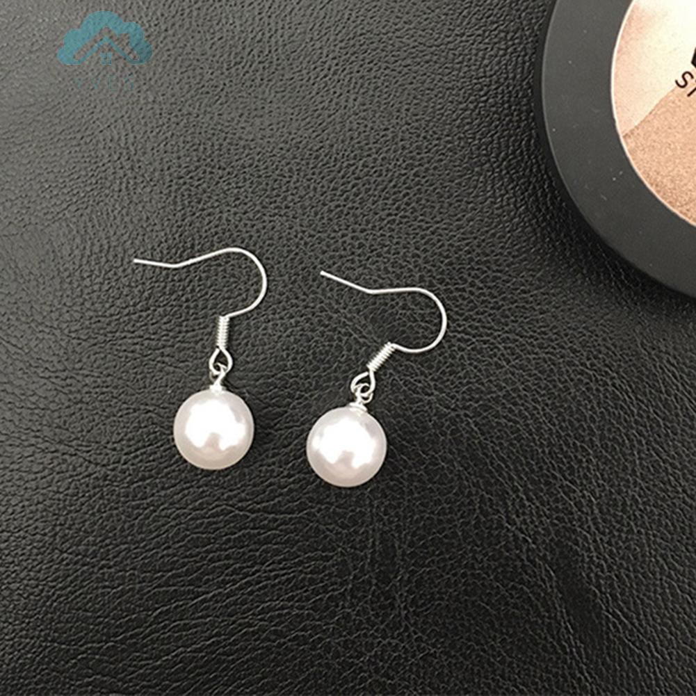 Hoa tai nữ trang dáng dài đính ngọc trai xinh xắn