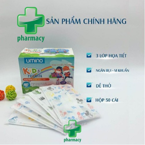 Hộp khẩu trang cho TRẺ EM từ 3- 10 tuổi , 50 chiếc/ hộp