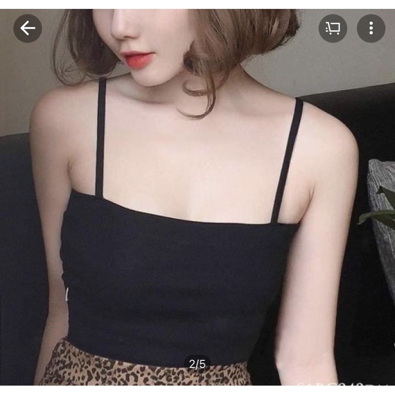 Áo hai dây nữ dáng ôm, áo 2 dây nữ croptop chất liệu cotton đẹp | BigBuy360 - bigbuy360.vn