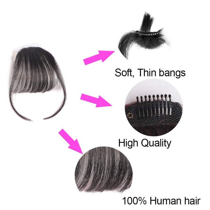 [Mã BMBAU50 giảm 7% đơn 99K] Combo [ Tóc Mái Thưa Thật + Tóc Cột Xoăn Đuôi ] WINA CBTMC-1