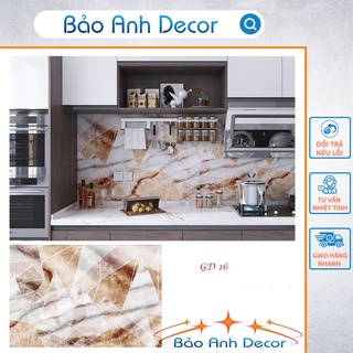  Decal giả đá chống dầu mỡ dán bếp  giấy dán tường vân đá dán tủ mặt bàn tường nhiều mẫu đẹp giá rẻ khổ 1m 