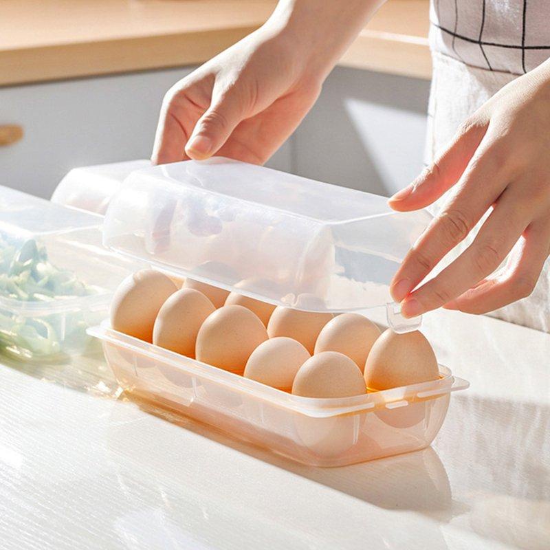 Khay đựng trứng 10 ngăn có nắp đậy Nhật Bản