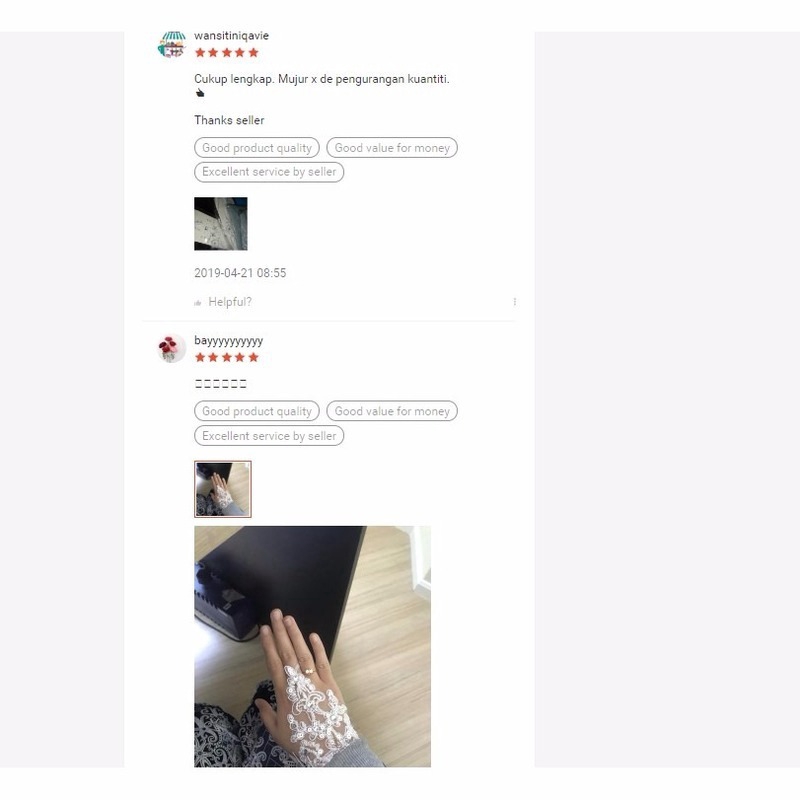Găng Tay Ren Hở Ngón Cho Cô Dâu
