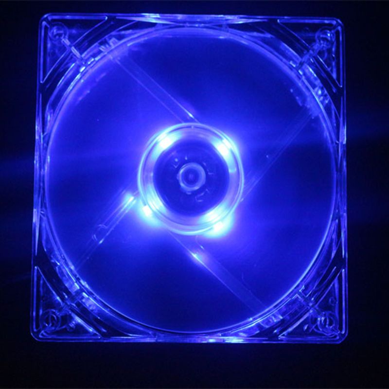 Psy 1PC 8cm Double Aperture Multi-colored Silent LED Computer Case PC Cooling Fan 12V Cooling Fan