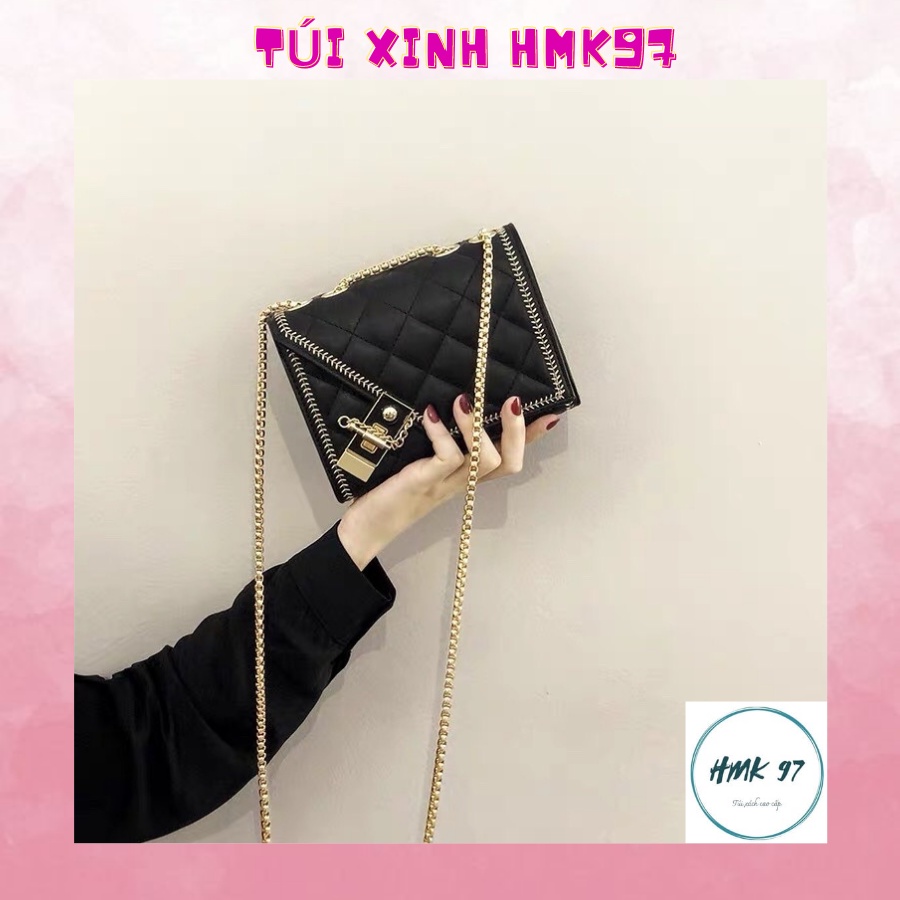 [Mã 11FASHIONSALE1 giảm 10000 đơn 50000] TÚI XÁCH NỮ Túi xách nữ - Thêu chéo sành điệu- size 22cm - đựng nhiều đồ