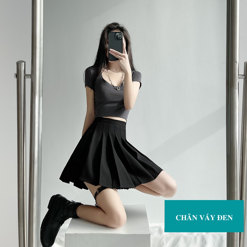Chân Váy Ngắn Chữ A Xếp Ly Lưng Cao Thời Trang Hàn Quốc SIXTEEN. | BigBuy360 - bigbuy360.vn