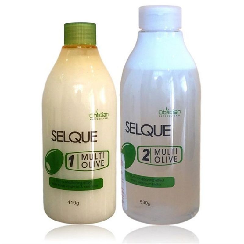Thuốc uốn lạnh và bấm phồng chân tóc Olive Selque Obsidian 410ml/530ml (KOREA)