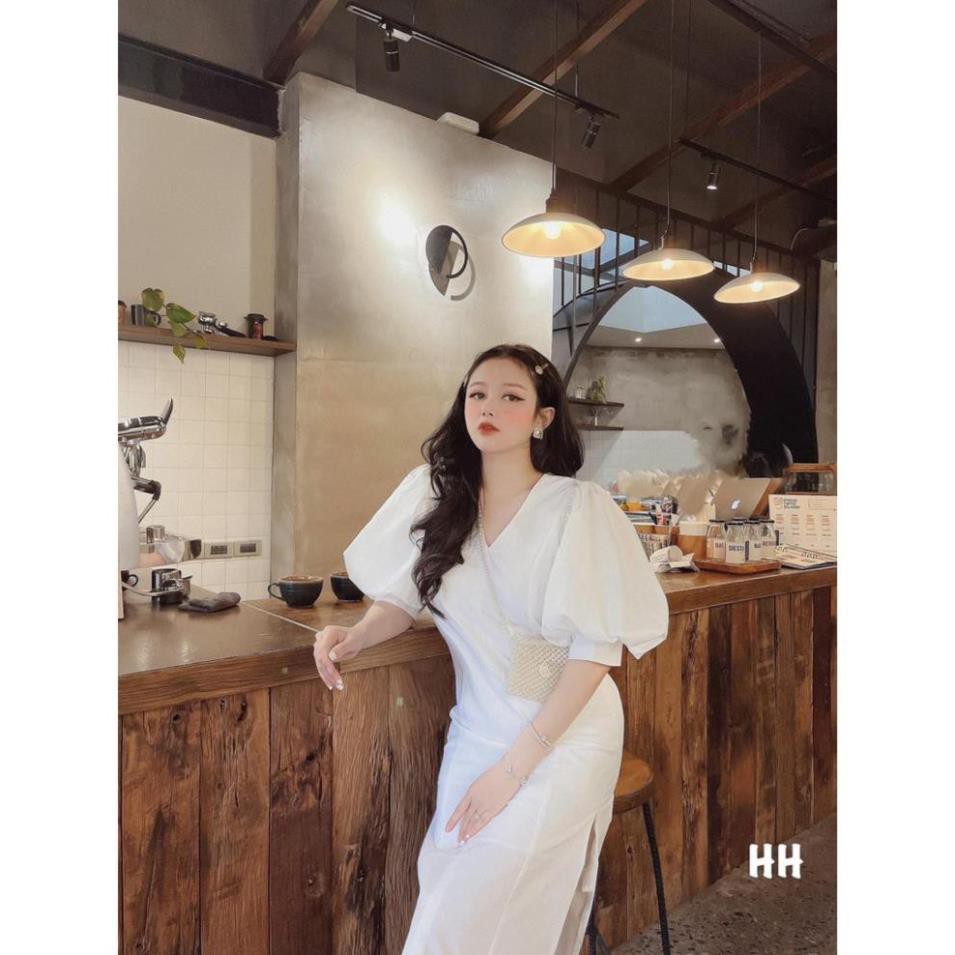 Váy Dẹp Váy Trắng Đẹp  Đầm Basic Dư Mẫu Thu Đông Hàn Quốc Hai Màu Be Trắng Mềm Mịn Đủ Size SML Đẹp ⚡