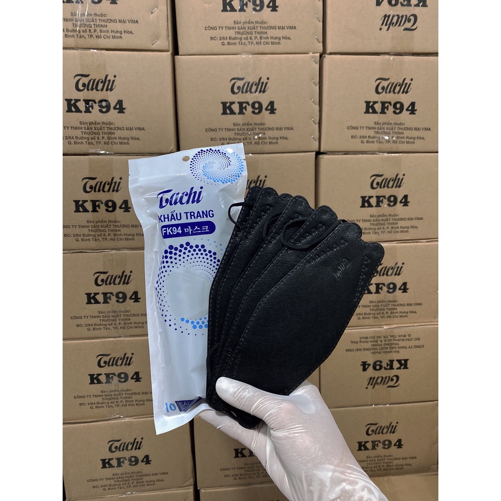 Thùng 300 Cái Khẩu Trang KF94 TACHI Hàng Vải SMS Siêu Đẹp Kháng Khuẩn 4 Lớp