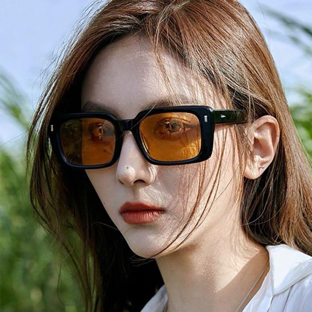 QQMALL Kính Mát Gọng Vuông Phong Cách Hip Hop Thời Trang Cho Nữ