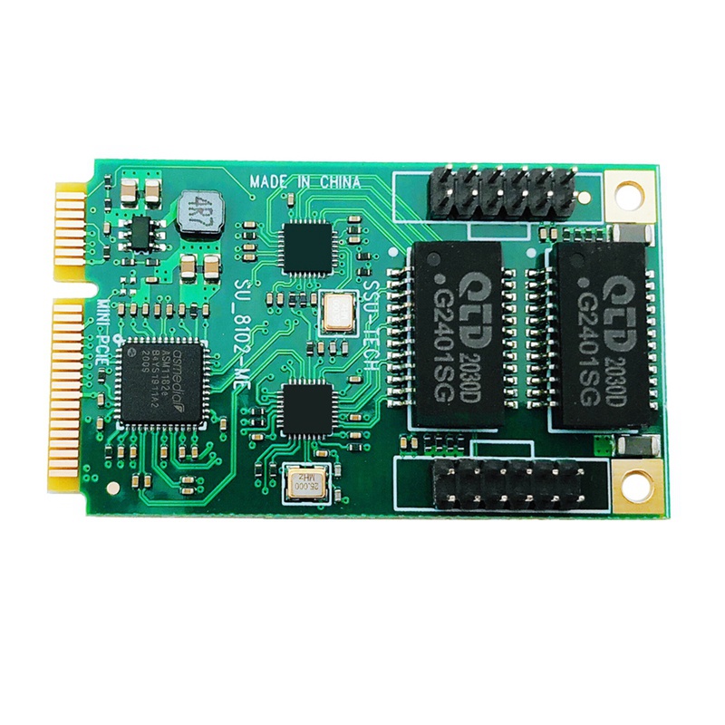 Thẻ Mạng Mini PCIE Sang 2 Cổng RJ45 Ethernet Gigabit 10 / 100 / 1000Mbps Cho Laptop