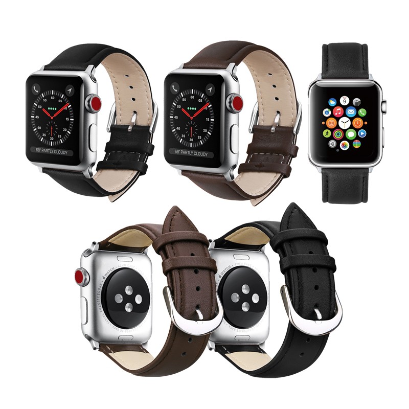 Dây Đeo Bằng Da Thời Trang Cho Đồng Hồ Thông Minh for Apple Watch Ultla 1 / 2 / 3 4 5 6 7 8 38Mm 42Mm 40mm 44mm 41mm 45mm 49mm