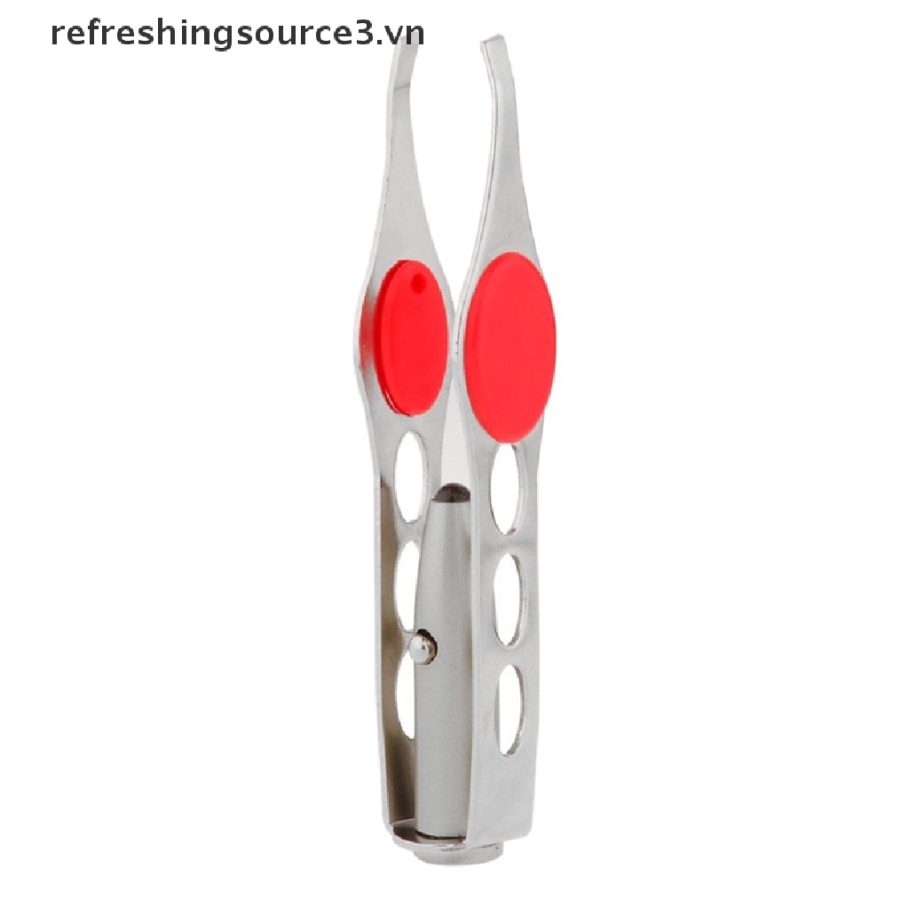 Nhíp Tỉa Lông Mày Có Đèn LED Bằng Thép Không Gỉ Tiện Dụng