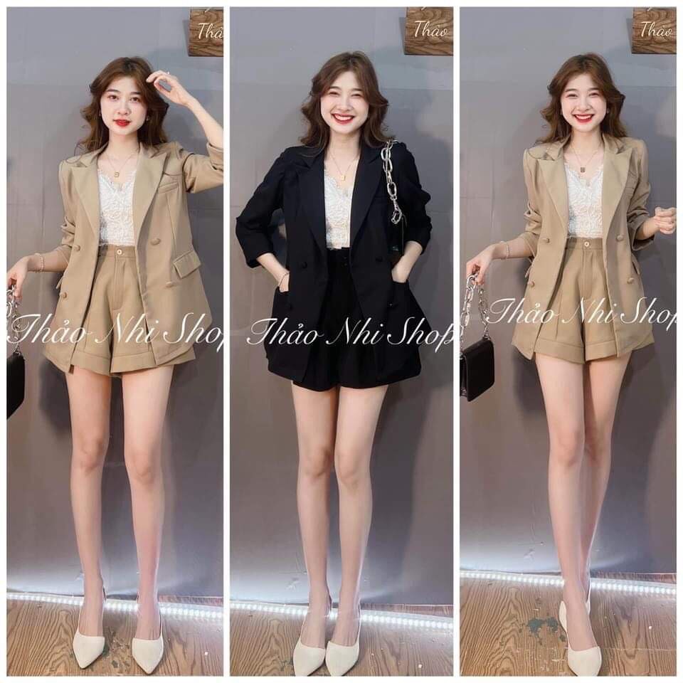 Sét VEST dài tay mix quần đùi- Một trong những sét đồ quốc dân mà các cô nàng mua hoài mua mãi -LĐ