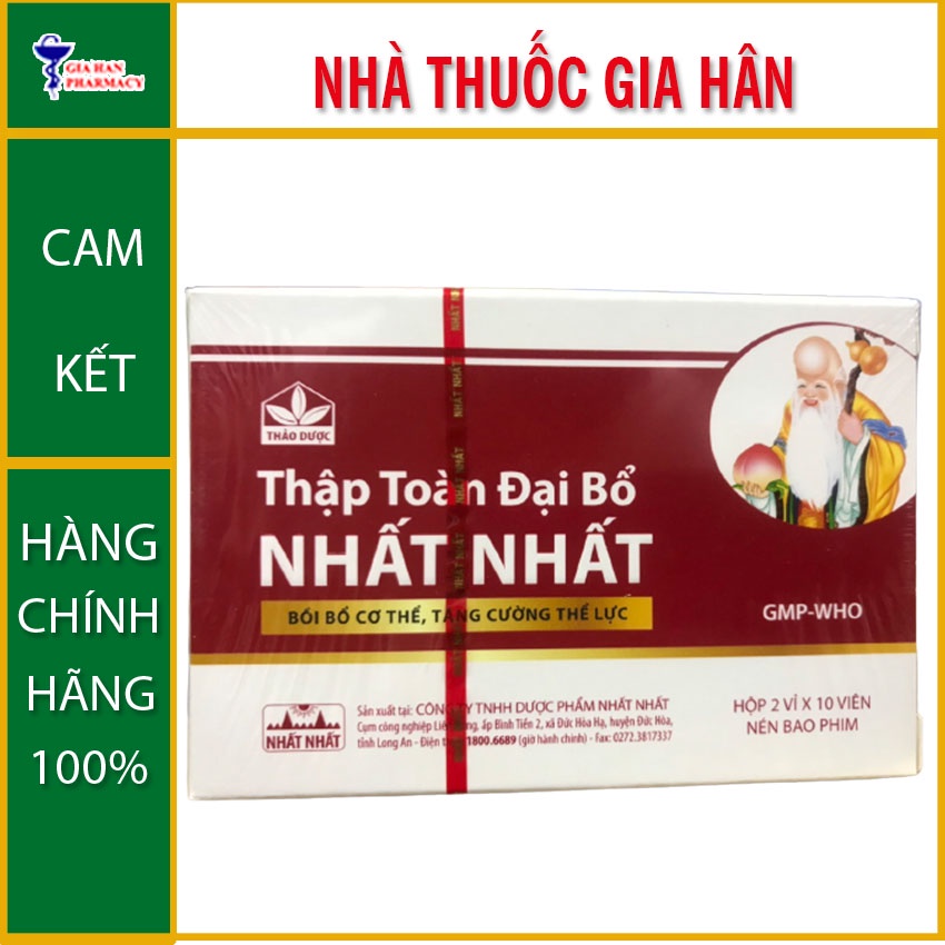 Thập Toàn Đại Bổ Nhất Nhất hộp 20 viên , suy nhược cơ thể , Gia Hân