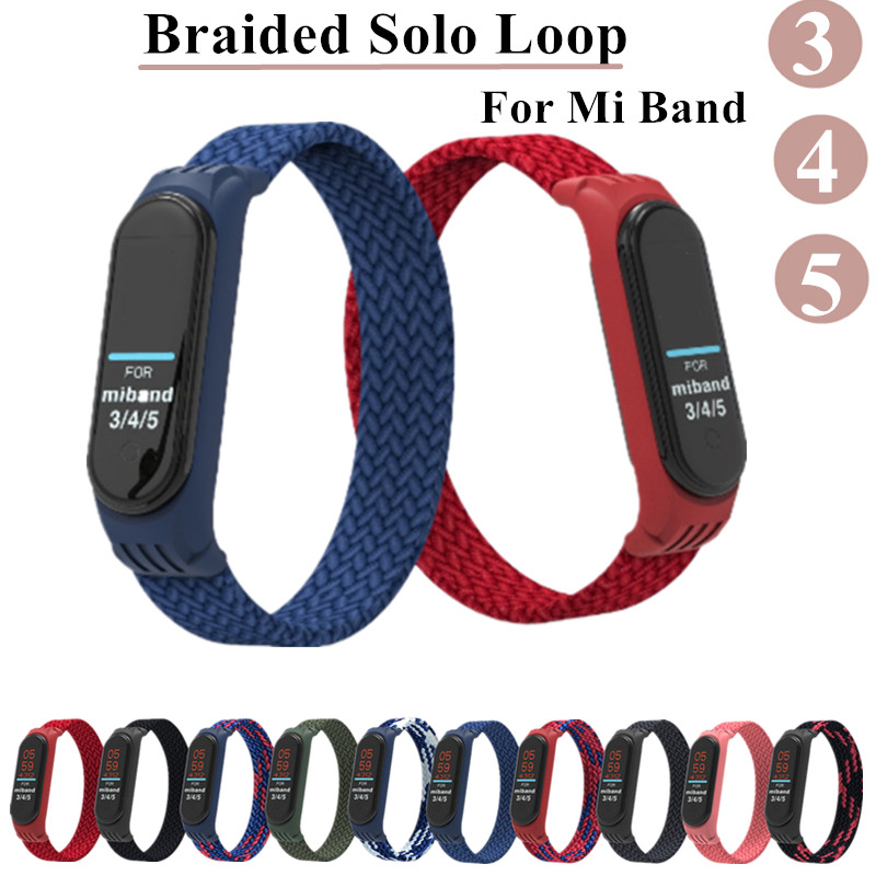 Vòng tay co dãn cho Xiaomi Mi Band 5 3 4 Miband M3 M4 M5 Xiaomi Mi Band Xioami Mi Band M4