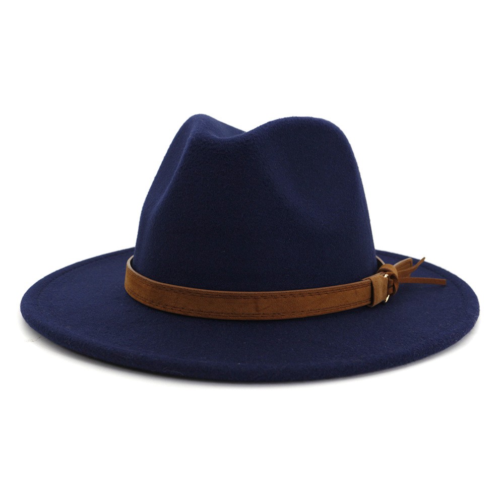 Mũ phớt Vintage 12 Màu rộng vành cổ điển Fedora chất liệu dạ, nón vintage Fedora nam nữ thời trang