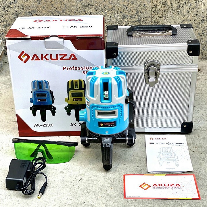 Máy Cân Mực Laser 5 Tia Xanh AKUZA AK - 223