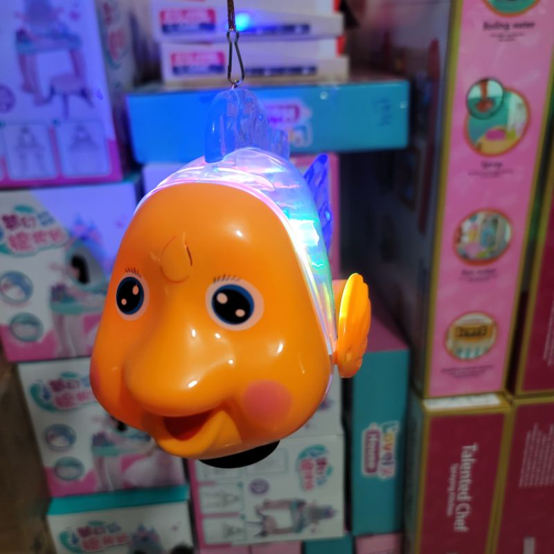 Đồ chơi lồng đèn con cá vẫy đuôi cảm ứng di chuyển có đèn nhạc sinh động cho bé