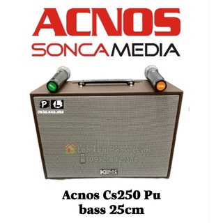 Loa karaoke xách tay Acnos Cs250 PU bass 25cm