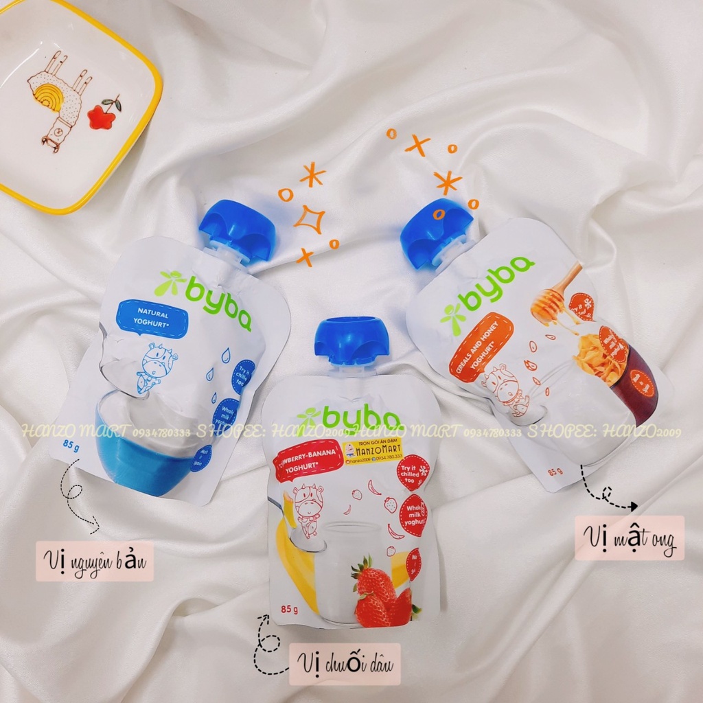 Sữa chua nguội Byba dạng túi cho bé ăn dặm