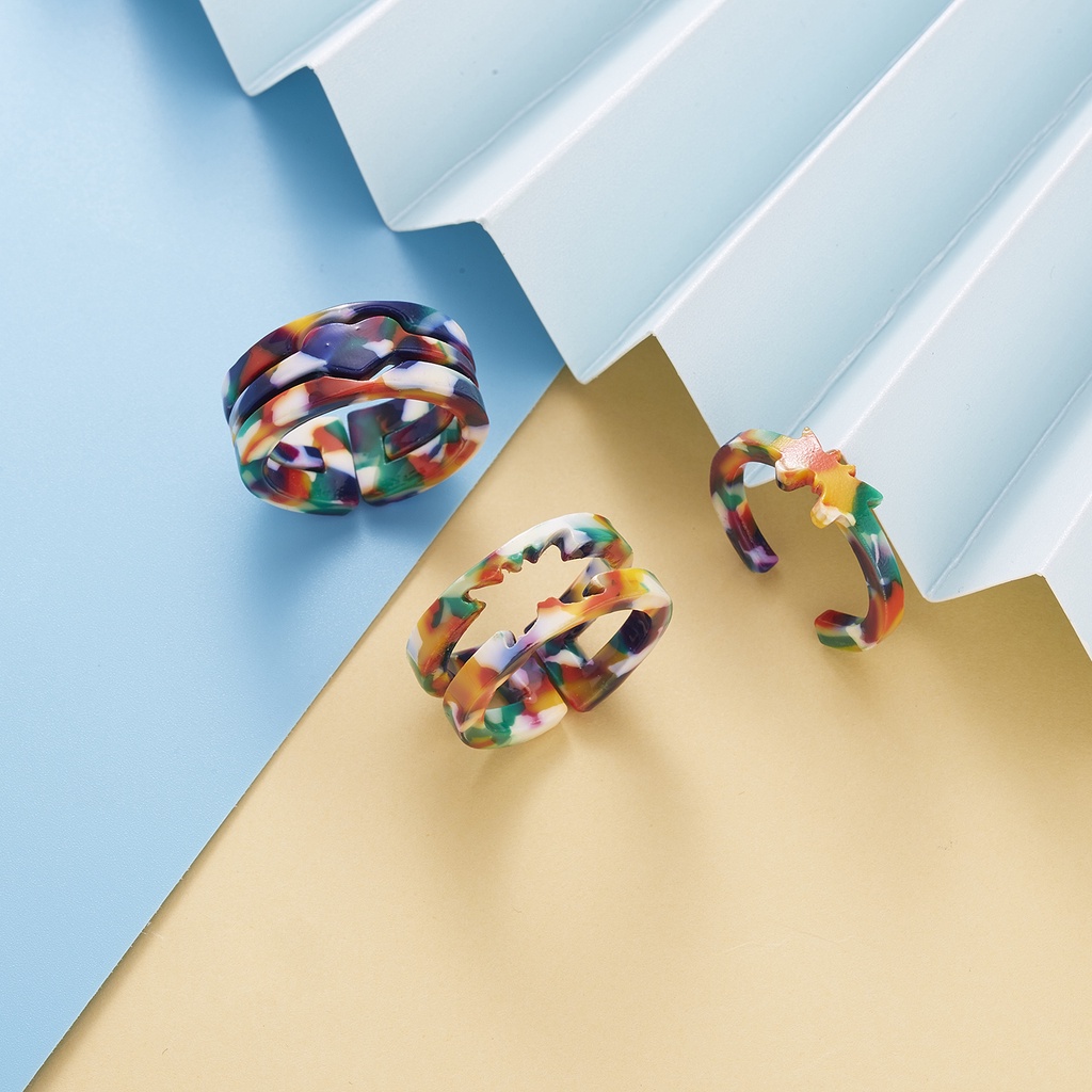 Bộ 2 nhẫn RINHOO FRIENDSHIP phong cách Hàn Quốc dành cho nam và nữ với 5 màu tuỳ chọn