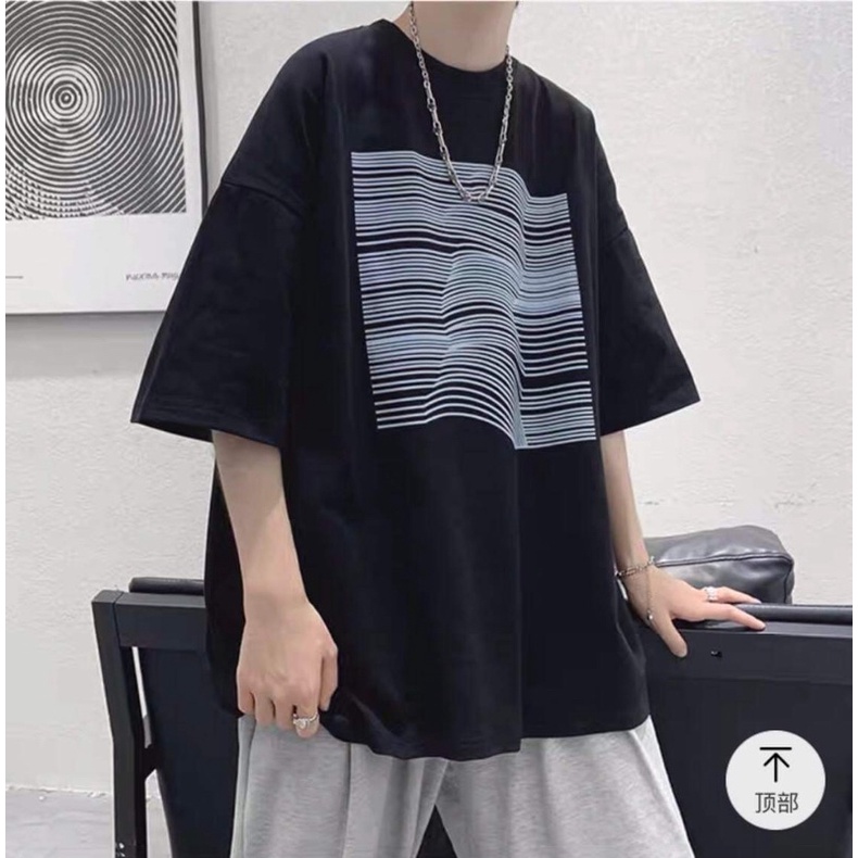 Áo thun tay lỡ vạch ngang TC12