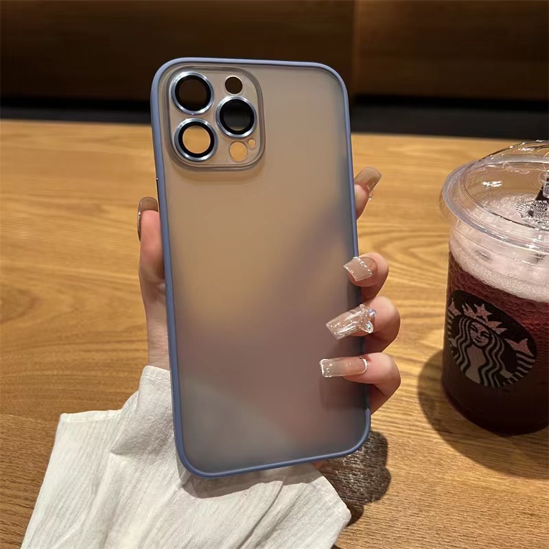 Ốp Điện Thoại Cứng Màu Nhám Chống Sốc / Dấu Vân Tay Cho iPhone 11 12 13 Pro Max