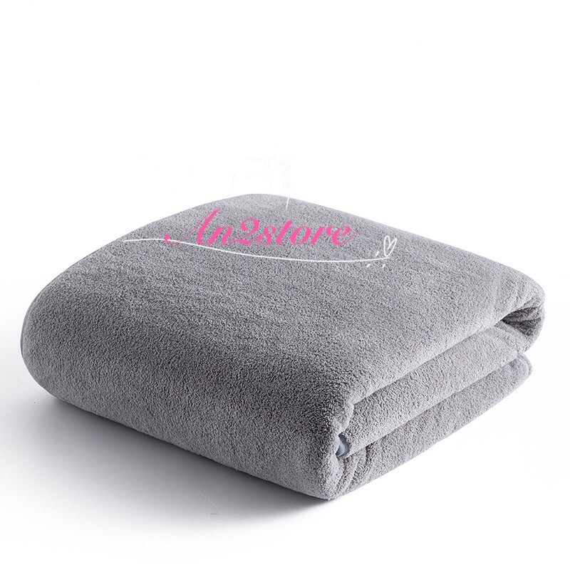 Khăn tắm khổ lớn 90 x 180cm siêu thấm hút mềm mịn chất nhung sanhoo đejp dành cho cả nam và nữ - khăn tắm đôi