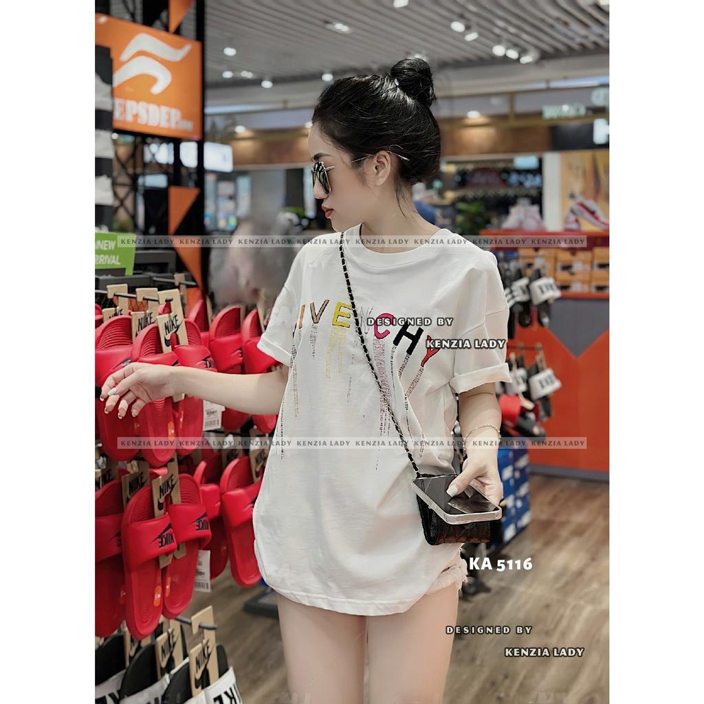 Áo Thun Nữ siêu cấp Form chuẩn Kenzia Lady- Áo Phông Cổ Tròn Tay Ngắn  Basic Cotton 100%  - KA5116