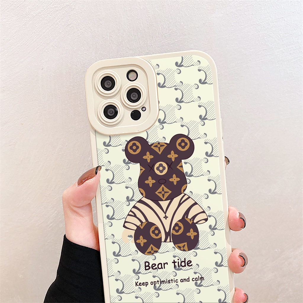 Ốp lưng iphone Bear Tide cạnh vuông 6/6plus/6s/6splus/7/7plus/8/8plus/x/xs/11/12/13/14/pro/max/promax/plus/shin/case