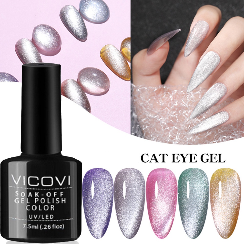 [Hàng mới về] Sơn móng tay gel uv 7.5ml mắt mèo lâu trôi sáng bóng