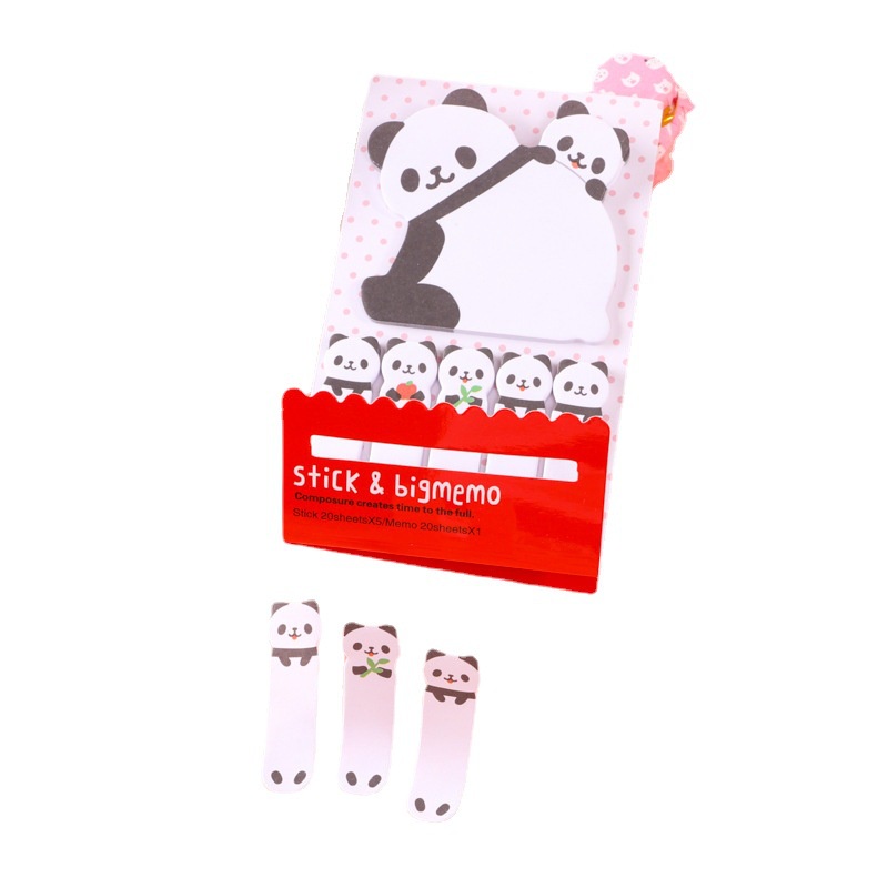 120 Tờ Giấy Ghi Chú Họa Tiết Gấu Trúc Hoạt Hình