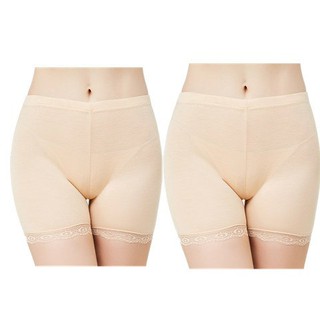 Quần đùi mặc váy cotton viền ren