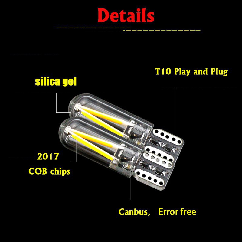 Đèn LED T10 Canbus 194 W5W ánh sáng trắng cho xe hơi