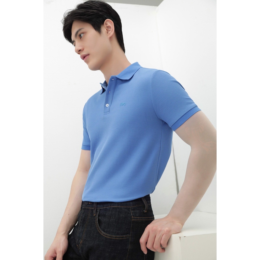 A/G Áo Polo Nam Cổ Bẻ Basic Trơn Màu Xanh Biển Và Xanh Cổ Vịt Phom Slimfit Phong Cách Năng Động Trẻ Trung