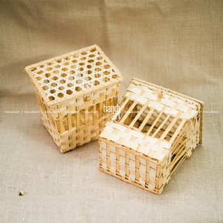 [Giỏ đựng quà] Giỏ tre đan - hộp quà tre đan ( 20x20x16cm)