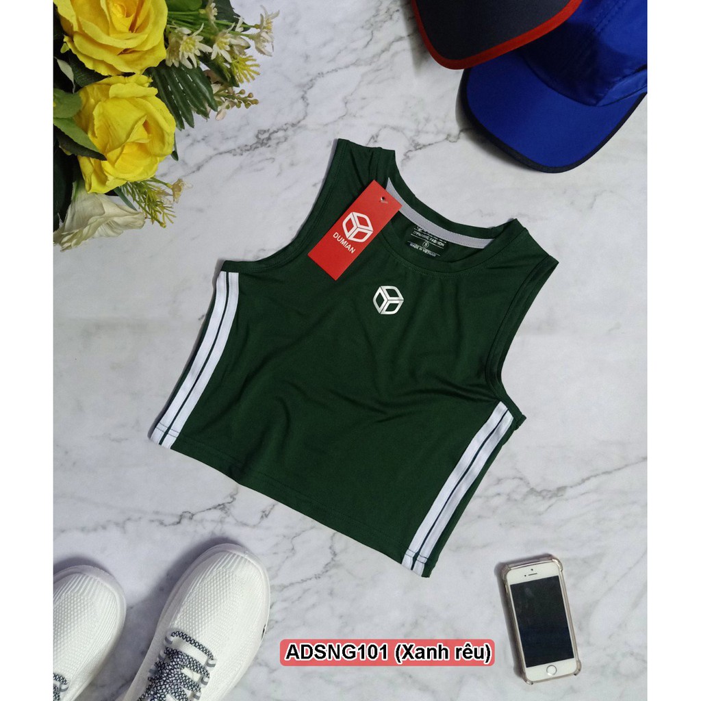 Áo croptop thể thao nữ, cổ tròn sát nách, chất thun co dãn 4 chiều thoáng mát - BB Shop