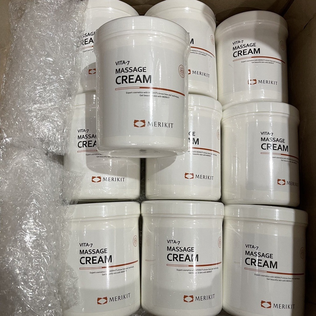 Cream Massage Vita-7 Merikit - Kem V7 Trắng Da, Săn Chắc  Cải Thiện Nếp Nhăn Da 1000ml