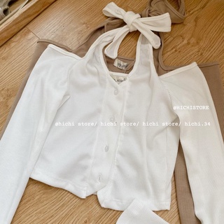 Croptop buộc nơ cổ