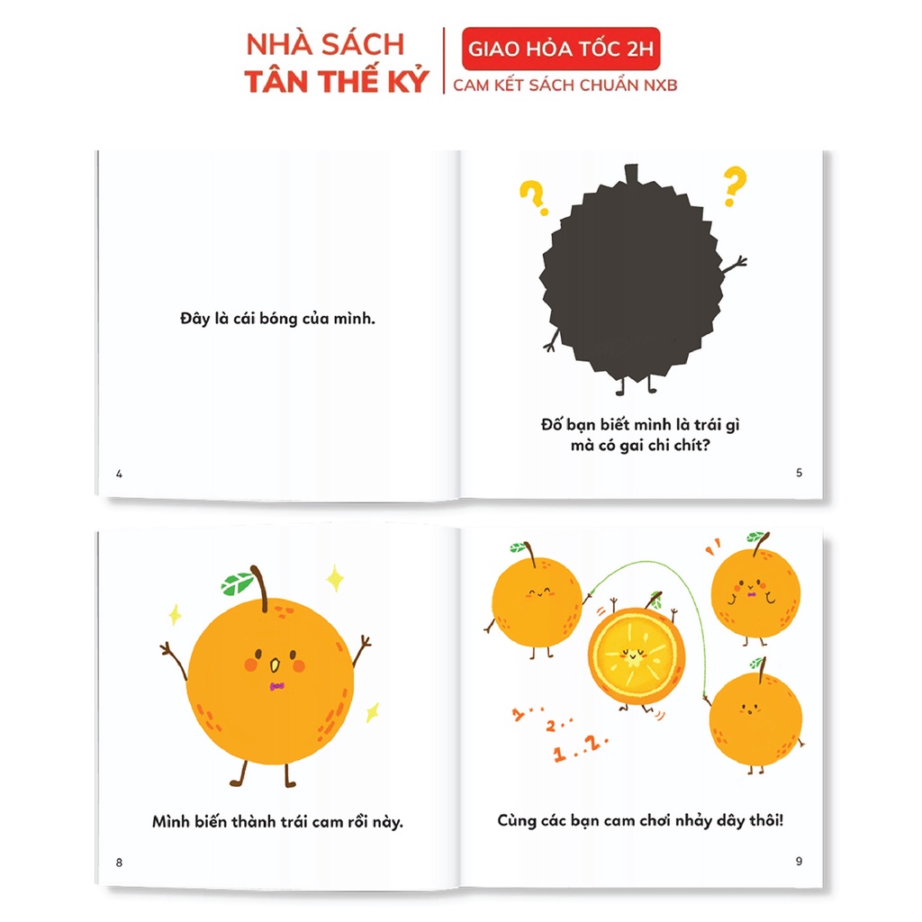 Sách Ehon Nhật Bản - Vương quốc trái cây - Dành cho trẻ từ 0-3 tuổi ( Bộ 3 cuốn )