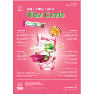 Bột sủi thanh nhiệt Hisa Cools