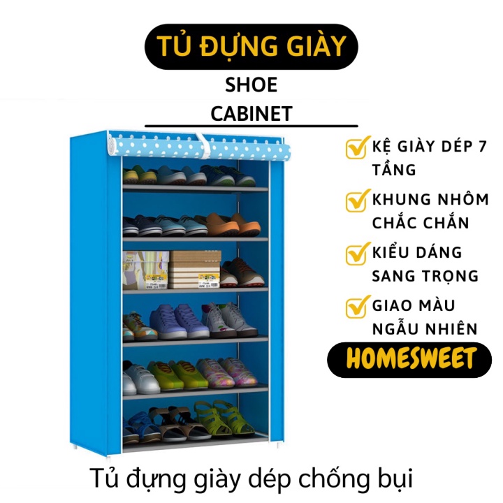 Tủ Đựng Dép - Kệ Để Giày Dép 7 Tầng Chắc Chắn, Siêu Bền, Đựng Đồ Dùng Cá Nhân 4210
