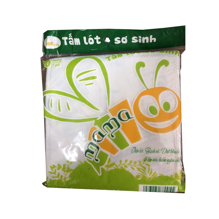 Tấm lót Xu Sơ Sinh Mama 3 lớp 30 tờ/túi
