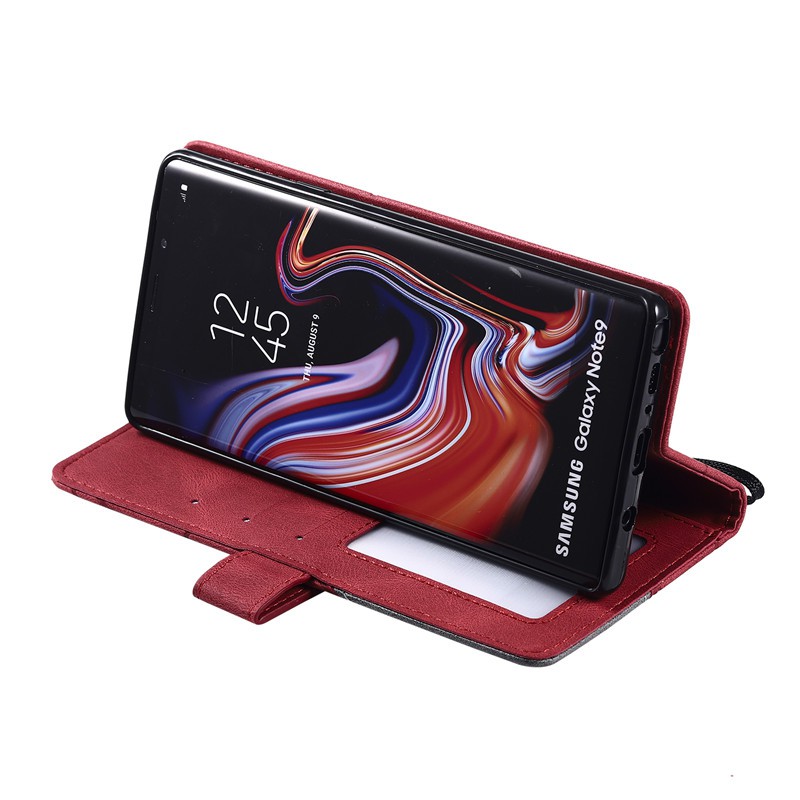 Bao da điện thoại dạng ví gập có ngăn đựng thẻ sang trọng cho Samsung Galaxy Note 9 Note 8 Note 10+ Note 10 Lite