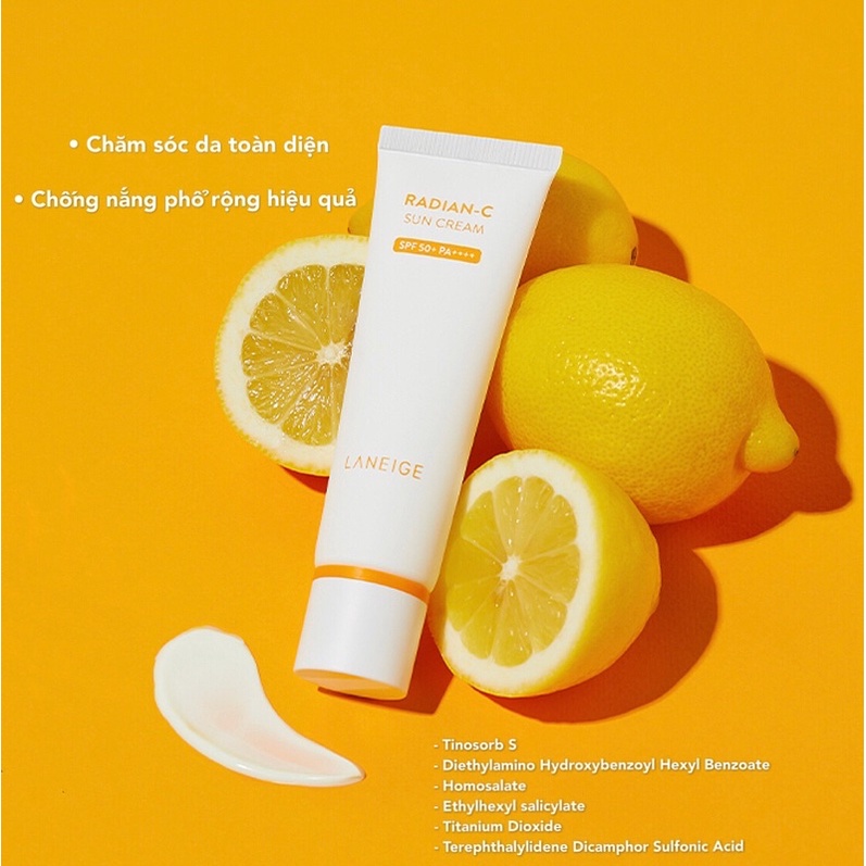 Kem chống nắng phổ rộng Radian-C Sun Cream 50ml