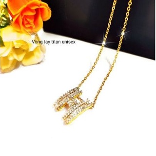 Dây chuyền titan chữ H full xoàn thép không gỉ