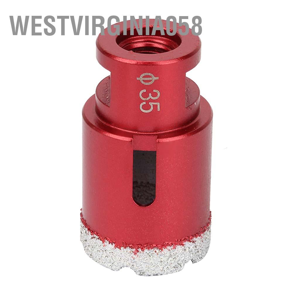 Westvirginia058 Mũi khoan kim cương 10mm / 35mm M14 Chít lõi chân không chuyên nghiệp